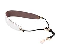 Frefgikty Tracolla per sassofono, cinturino da collo per sassofono, clarinetto, fascia da collo in pelle bianca, +