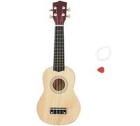 Frefgikty Ukulele soprano a 4 corde da 53,3 cm, chitarra hawaiana + corda + plettro per principianti, regalo per bambini (naturale)