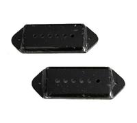Frefgikty Una coppia di coperture per chitarra P-90 p90 Dog-Ear nere (C42)