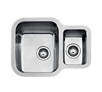 FREGADERO BE 1½C 625 REV Fregadero BE inox 1½ cubetas, 200mm y 120mm, Mueble 70