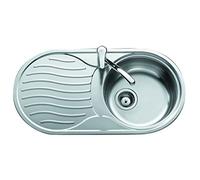 FREGADERO DR-80 1C 1E IZQDA Fregadero inox cubeta redonda y escurridor izqda., 160mm, Øgrifo, Mueble 45