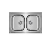 Fregadero Teka Universe 80 T-XP 2C 2 Cubetas Acciaio Inoxidable 790x500 mm
