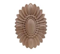 Fregi In Legno Cornice for applique ad angolo intagliata con decalcomania in legno non verniciato vintage for mobili for la casa Porta dell'armadio a muro Decorativa in miniatura in(10cmX7cm)