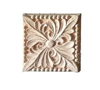 Fregi In Legno Decorativi Per Mobili 8 * 8 cm intaglio del legno applique in legno naturale for mobili armadio modanature in legno non verniciate decalcomanie decorative figurine Fregio Legno(17,8PCS)
