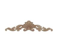 Fregi In Legno Onlay modanature in legno Decalcomanie for applique in intagliato non verniciato moderno lungo grandi foglie fiore mobili ad angolo in di gomma(20cmX5.5cm)