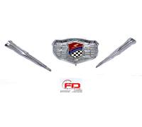 FREGIO ANTERIORE IN OTTONE CROMATO GIANNINI 3 PEZZI ALTA QUALITA FIAT 500/126