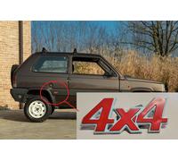 FREGIO FIAT PANDA 4X4 SCRITTA LATERALE LOGO STEMMA ROSSO