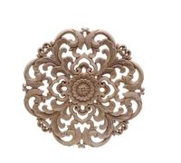 Fregio In Legno Cornice for applique ad angolo intagliata con decalcomania in legno non verniciato vintage for mobili for la casa Porta dell'armadio a muro Decorativa in miniatura in(D15cmX15cm)