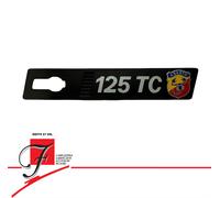 FREGIO LOGO LATERALE FIAT RITMO 125 TC ABARTH NERO E BIANCO STEMMA