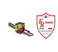 FREGIO STEMMA LATERALE ABARTH FULMINE PER PARAFANGO POSTERIORE FIAT 500