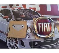fregio stemma logo Baule Posteriore Compatibile con Fiat 500 CINQUECENTO CROMA PANDA 2012 ORIGINALE 95mm sigla