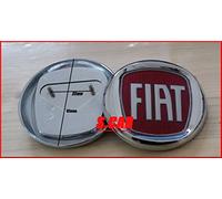 Fregio stemma logo FIAT Rosso Panda Doblo Croma 85 mm Posteriore