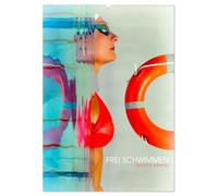 FREI SCHWIMMEN (Wandkalender 2026 DIN A2 hoch), CALVENDO Monatskalender: Tauchen Sie ein in Kerstin Kuntzes einzigartige Unterwasserkunst.