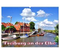 Freiburg an der Elbe (Wandkalender 2026 DIN A2 quer), CALVENDO Monatskalender: Das malerische Freiburg an der Elbe und sein Hafen