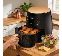 Freidora de Aire Sokany 4.5L | Sin Aceite, Multifunzionale, Digitale con Pantalla Táctil, 1400W | Friggitrice ad aria Horno Negro Cocina saludable y limpia: Cocina tus alimentos sin aceite gracias a l