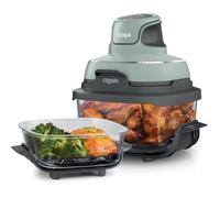 Ninja CRISPi Friggitrice ad Aria Portatile, 3.8L, 4 in 1: Frittura, Cottura Arrosto, Mantiene Cibo Caldo e Croccante, Compatta, 2 Contenitori Vetro Rimovibili, 1700W, Verde FN101EUSG