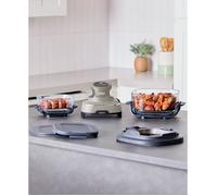 Ninja CRISPi Friggitrice ad Aria Portatile, 3.8L, 4 in 1: Frittura, Cottura Arrosto, Mantiene Cibo Caldo e Croccante, Compatta, 2 Contenitori Vetro Rimovibili, 1700W, Pietra FN101EUST