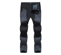 Freiesoldaten Uomo Outdoor Foderati in Pile Pantaloni Invernali Resistenti all'Acqua per la Pesca Passeggiate Escursioni Softshell Pantaloni da Sci