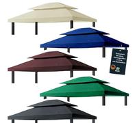 freigarten.de - Tetto di ricambio per gazebo 3 x 4 m, impermeabile, materiale: PVC Panama Soft 370 g/m² ultra spesso, modello 5
