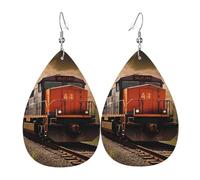 Freight Train Orecchini In Pelle Moda Orecchini Stampato Orecchino In Pelle Per Carnevale Cosplay
