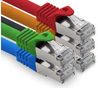 freiwerk 0,25 m - 5 colori 02 CAT.7 cavo di rete Lan Ethernet Patch Cable S-FTP LSZH PIMF 10GB s RJ45 maschio Cat6a
