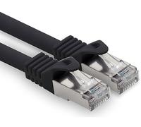 freiwerk 0,5 m - nero - 1 cavo di rete CAT.7 Lan Ethernet Patch Cable S-FTP LSZH PIMF 10 GB s RJ45 maschio Cat6a