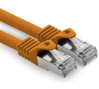 freiwerk 15 m - arancione - 1 cavo di rete CAT.7 Lan Ethernet Patch Cable S-FTP LSZH PIMF 10 GB s RJ45 maschio Cat6a
