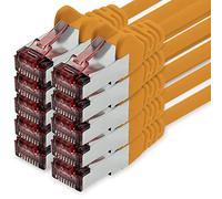 freiwerk Cavo di rete Cat.6 0,5m arancione - 10 x Cavo Ethernet Lankabel Cat6 Cavo di rete Lan Sftp Pimf Patchcable 1000 Mbit s compatibile con Cat5 Cat5e Cat6a Cat7 Cat8