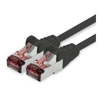 freiwerk Cavo di rete Cat.6 15m nero - 1 x Cavo Ethernet Lankabel Cat6 Cavo di rete Lan Sftp Pimf Patchcable 1000 Mbit s compatibile con Cat5 Cat5e Cat6a Cat7 Cat8