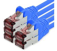 freiwerk Cavo di rete Cat.6 1m blu - 5 x Cavo Ethernet Lankabel Cat6 Cavo di rete Lan Sftp Pimf Patchcable 1000 Mbit s compatibile con Cat5 Cat5e Cat6a Cat7 Cat8