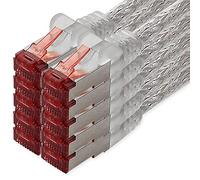 freiwerk Cavo di rete Cat.6 2m trasparente - 10 x Cavo Ethernet Lankabel Cat6 Cavo di rete Lan Sftp Pimf Patchcable 1000 Mbit s compatibile con Cat5 Cat5e Cat6a Cat7 Cat8