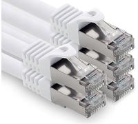 freiwerk Cavo di rete CAT.7, 0,25 m, colore: bianco, 5 pezzi