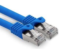 freiwerk Cavo di rete CAT.7, 3 m, blu, 1 pezzo, cavo di rete Lan Ethernet, S-FTP LSZH PIMF 10 GB s RJ45, spina Cat6a