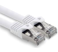 freiwerk Cavo di rete CAT.7, 5 m, bianco, 1 pezzo, cavo di rete Lan Ethernet, S-FTP LSZH PIMF 10 GB s RJ45, spina Cat6a