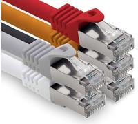 freiwerk Cavo di rete Lan Ethernet, 1,0 m, 5 colori, 01, CAT.7, S-FTP LSZH PIMF 10 GB s RJ45, spina Cat6a