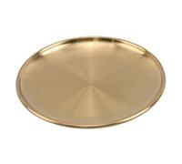 Freiwncr Piatto da pranzo piatto in acciaio inossidabile piatti dorati rotondi vassoio in stile europeo porta da cucina utensili da cucina stoccaggio per torta bistecca di bistecca gioielli 23 cm