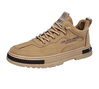 Freizeitschuhe Herren Sportliche Atmungsaktiv Outdoor SchnüRer Walkingschuhe Fashion Outdoor Casual Schuhe Breite FüßE Bequeme Wanderschuhe Outdoor Rutschfeste Trekkingschuhe Bergschuhe, cachi., 43 EU