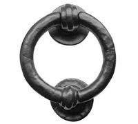 Frelan Hardware Battente per porta in ferro nero anticato, 102 mm