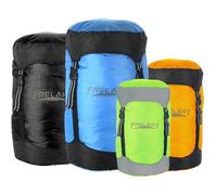 Frelaxy Sacco a compressione, 40% in più di spazio. 11 L/18 L/30 L/43 L/49 L, impermeabile e ultraleggera, custodia per sacco a pelo, attrezzatura salvaspazio per campeggio, viaggi (blu, S)