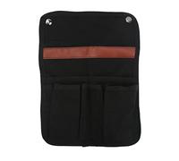 FRELEAN Borsa per Appendere Sedia da Campeggio Borsa portaoggetti Laterale per bracciolo in Tela con Tasche Multiple per Picnic da Pesca all'aperto (Nera)