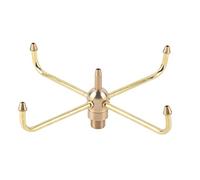 FRELEAN Brass Fountain Nozzle Spray Head | 4 Arm Rotating Water Sprinkler for Garden/Pond/Hotel | G1 / 2 Female & G3 / 4 Male Thread | High Pressure Swirling Jets
