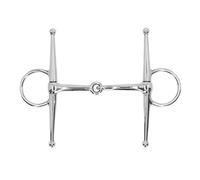 FRELEAN Full Cheek Horse Snaffle Bit | 125mm Stainless Steel Jointed Bit for Training/Control/Security | 373g Lightweight Ring Bit with Smooth Edges