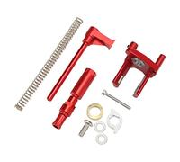 FRELEAN Set deragliatore Lp 2-3 velocità Spingicatena per Bicicletta Molla Materiale in Lega di Alluminio Rotazione Tenuta salda Design Leggero per (Rosso (in Scatola))