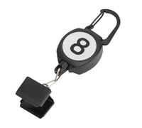 FRELEAN Soporte de Tiza de billar ABS portátil para Tiza de Piscina con Hebilla de cuerda retráctil para accesorios de billar Diseño de llavero Material ABS duradero Compatibilidad (Square)