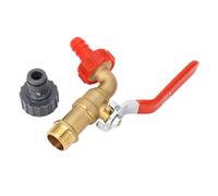 FRELEAN Valvola Bibb per Tubo Maschio in Ottone per Collegamento rapido dell'Acqua G1/2in DN15 G3/8in G1/4in