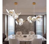 French Aluminum Lustre Pendant Light Classical Dimmable Lamp Above Dining Room Table Island