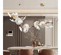 French Aluminum Lustre Pendant Light Classical Dimmable Lamp Above Dining Room Table Island