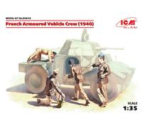 French Armoured Vehicle Crew 1940 4 Figures New Molds 1:35 Plastic Model Kit ICM