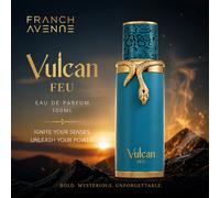 French Avenue Vulcan Feu 100ML Eau De Parfum per Uomo Lussuoso Profumo Arabo Legnoso Fresco di Lunga Durata vetro