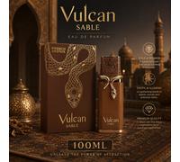 French Avenue Vulcan Sable Eau De Parfum 100ML Per Uomo Profumo Arabo di Lusso Legnoso e Speziato a Lunga Durata vetro